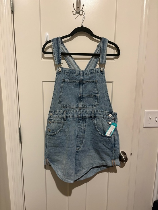 Free People Pants - Free People We the Free Ziggy Denim Shortalls Large Color: Indigo NWT